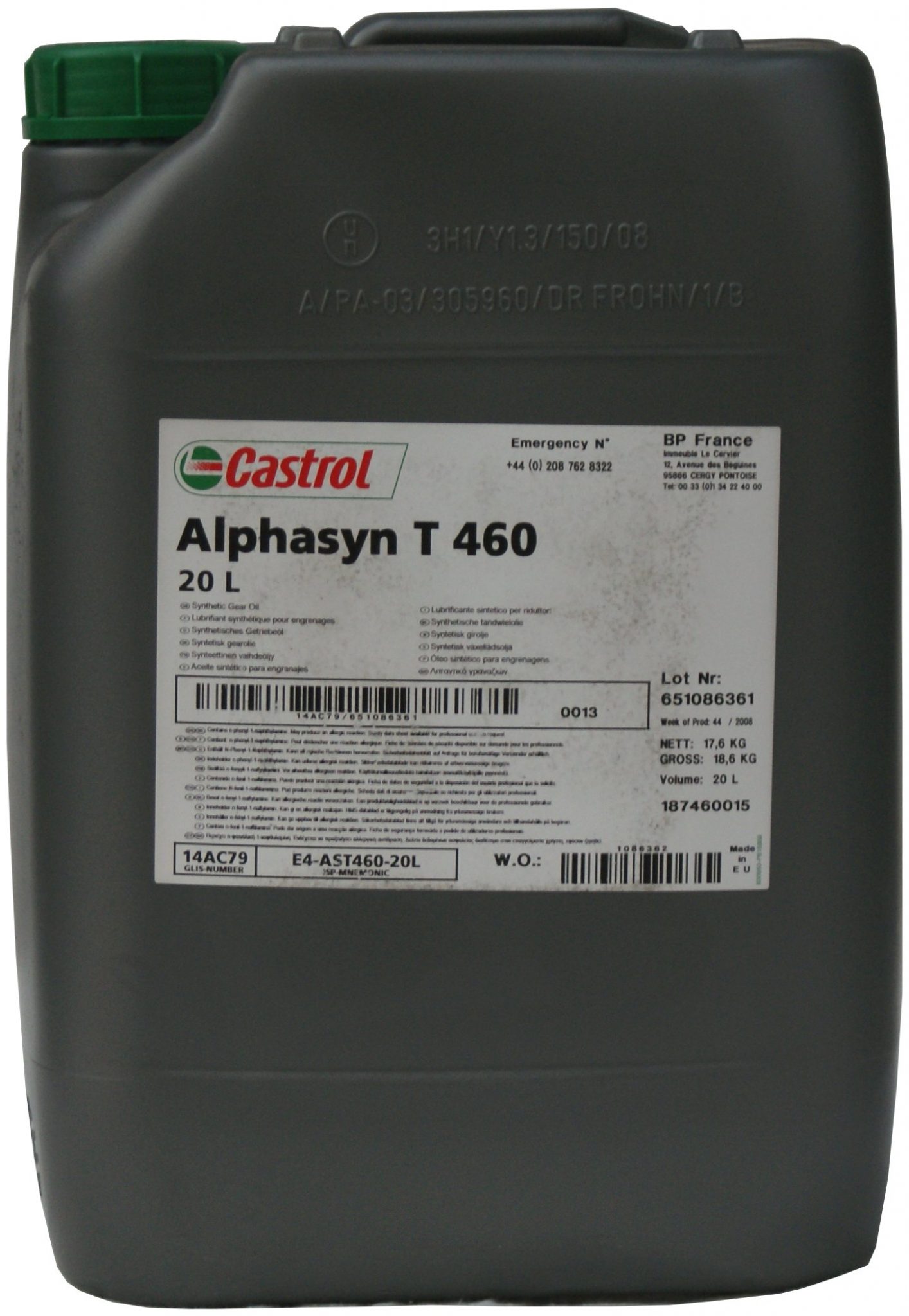 Castrol Alphasyn EP 220 Dynamic Fluid Systems International Ltd